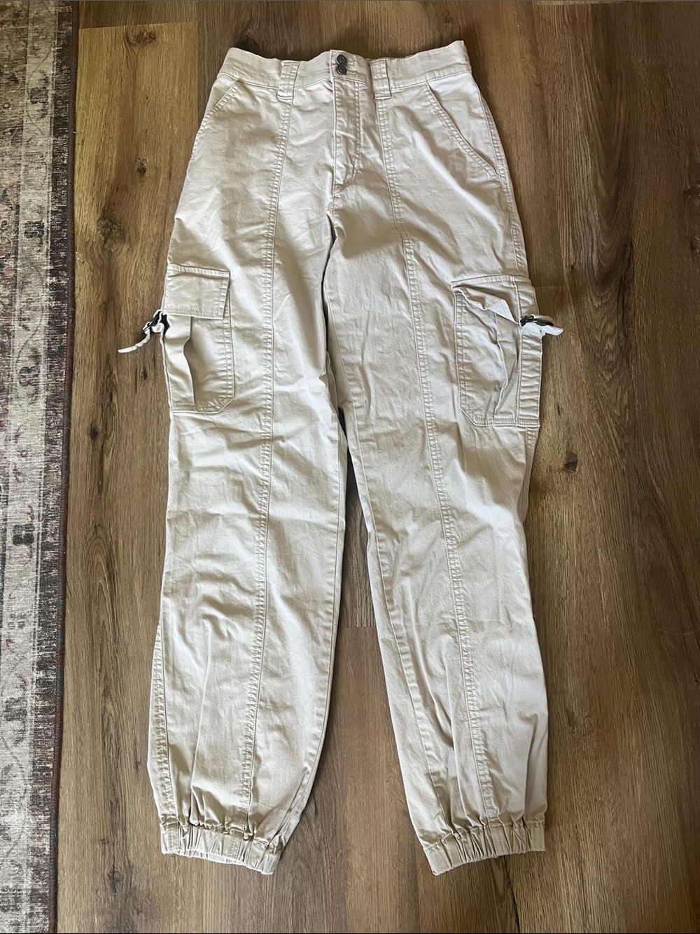 Garage Beige Cargo Jogger Pants